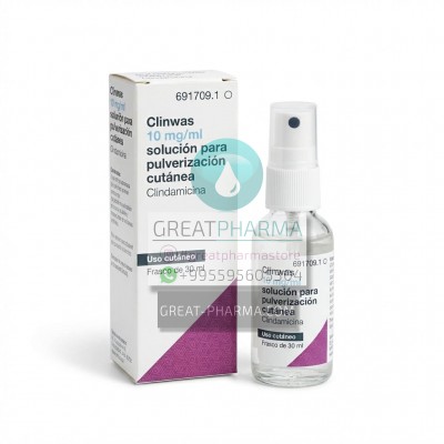 CLINWAS SOLUTION (DALACIN T) WITH CLINDAMYCIN PHOSPHATE 1% | 30ml/1.01 fl oz
