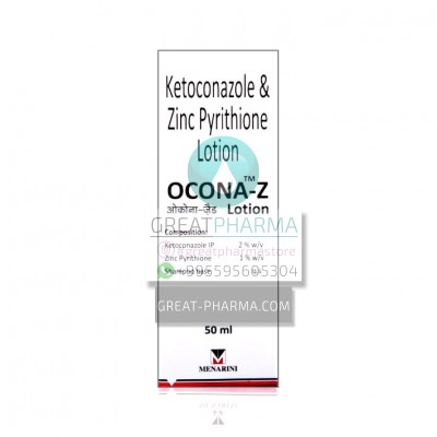OCONA-Z (KETOCONAZOLE IP 2% w/w, ZINC PYRITHIONE 1% w/w) LOTION IN SHAMPOO BASE | 50ml/1.70 fl oz
