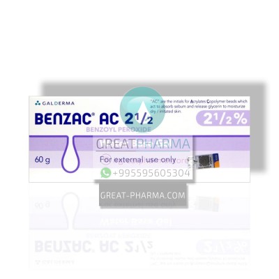 BENZAC АС (BENZOYL PEROXIDE 2.5%) GEL | 60g/2.12oz